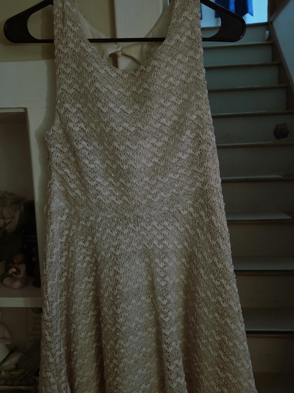 Sans Souci Beige Lace Fit-and-Flare Mini Dress - Picture 7 of 13